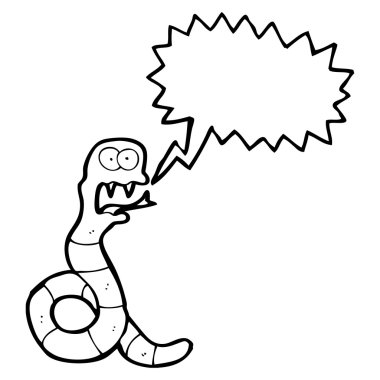 zehirli yılan ile konuşma balonu