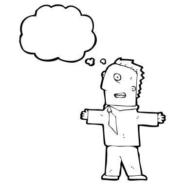 Düşünce kabarcığı olan adam