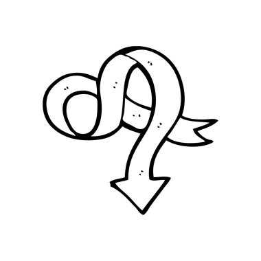 işaret eden ok ile yay