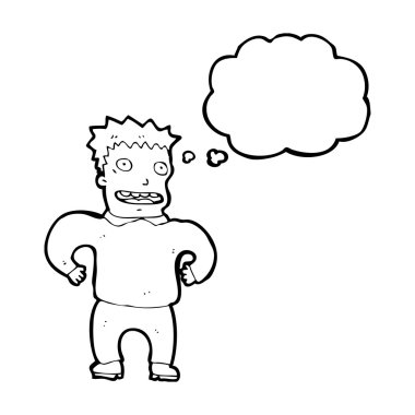 Düşünce kabarcığı olan adam