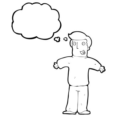 Düşünce kabarcığı olan adam