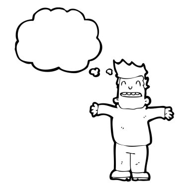 Kollarını açarak dostça adam