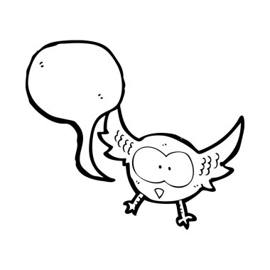 baykuş ile konuşma balonu