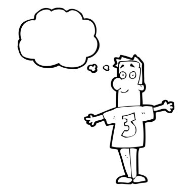 Üç numaralı tişörtlü adam