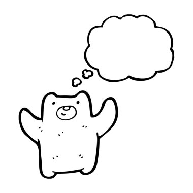 konuşma balonu ile ayı