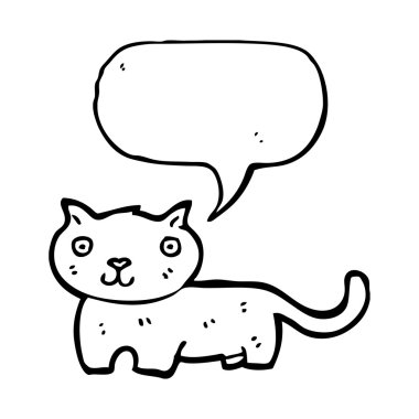 kedi ile düşünce balonu