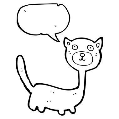 kedi ile düşünce balonu