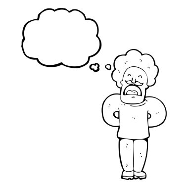 Konuşma balonu olan adam