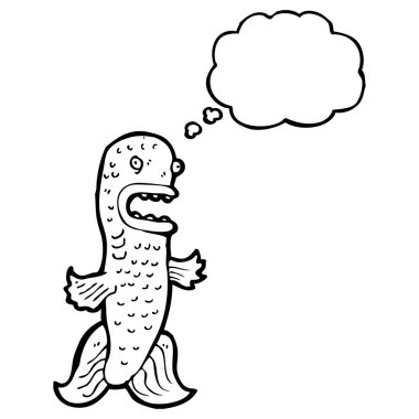 düşünce balonu ile balık