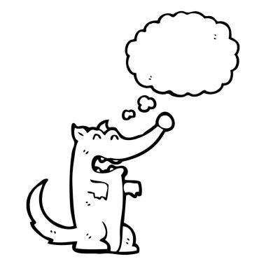 Kurt ile düşünce balonu