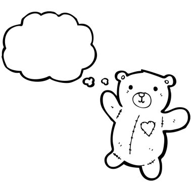 oyuncak ayı ile dikişli kalp