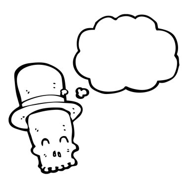 spooky halloween kafatası üst şapka