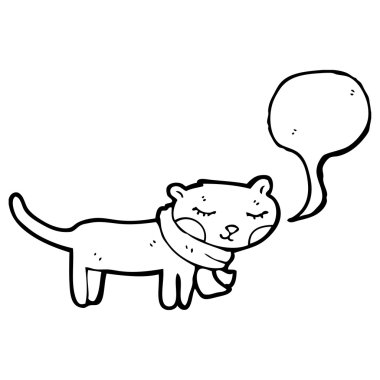 kedi ile düşünce balonu