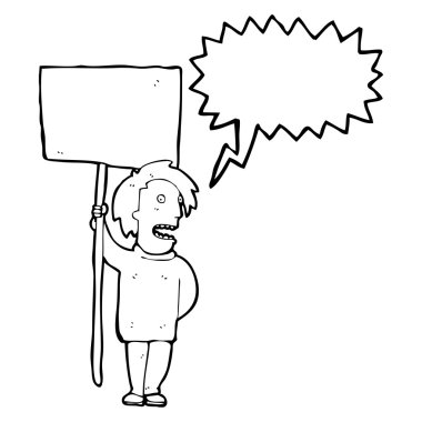 adam boş işareti ile