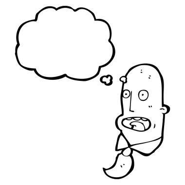 kel adam bağırıyor