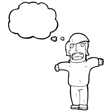 omuzlarında shrugging adam