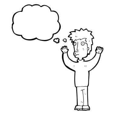 adam ellerini yükselterek