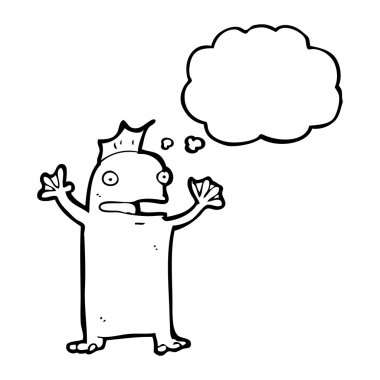 Bataklık canavarı ile düşünce balonu