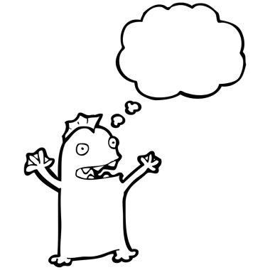 Bataklık canavarı ile düşünce balonu