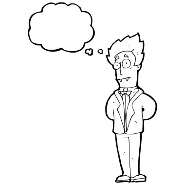 vampir düşünce balonu ile