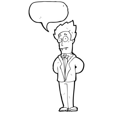 vampir düşünce balonu ile