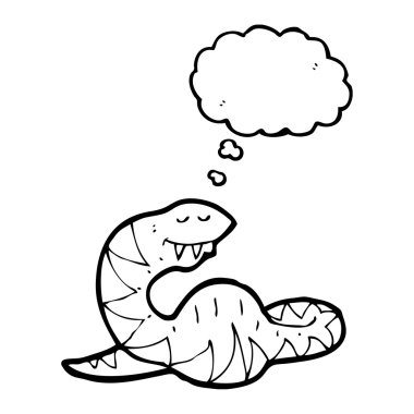 yılanla karnı şişmiş.