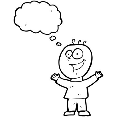 heyecanlı doodle adam