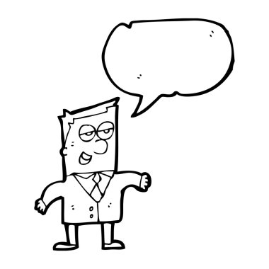 Düşünce kabarcığı olan adam