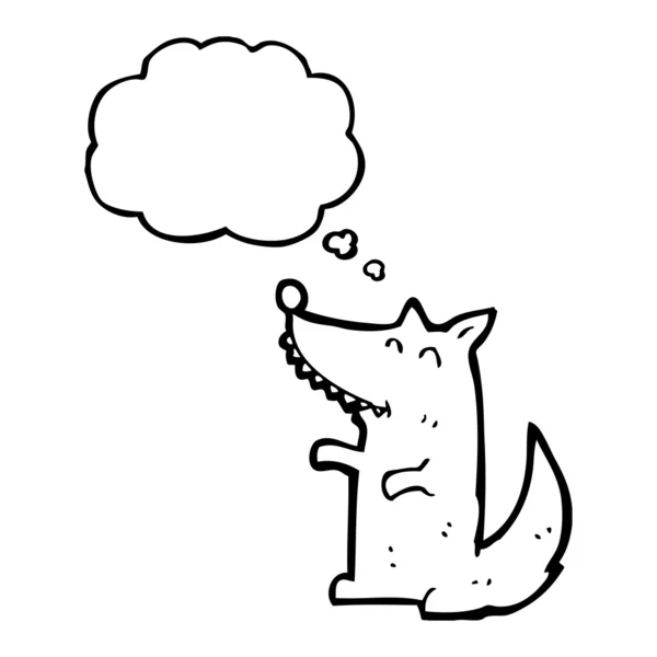 Düşünce balonu ile küçük köpek — Stok Vektör