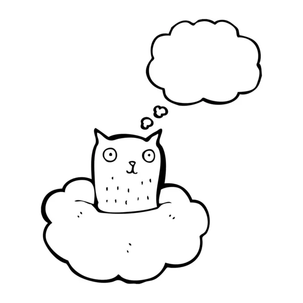 Gato en la nube — Vector de stock