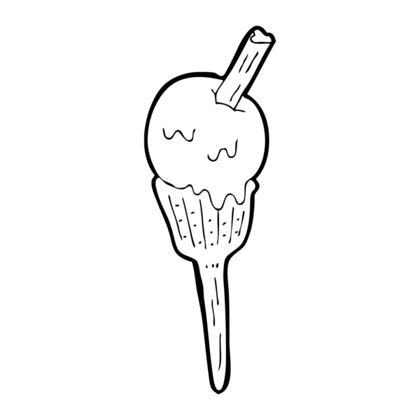 Crème glacée fondante — Image vectorielle