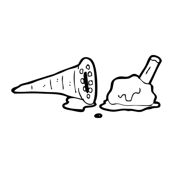 首字下沉的冰淇淋 — 图库矢量图片