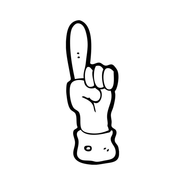 Pointant la main — Image vectorielle