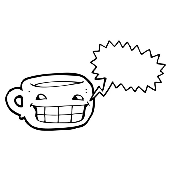 Sonriendo taza de café — Archivo Imágenes Vectoriales