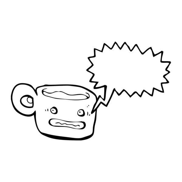 Tasse de café anxieux — Image vectorielle