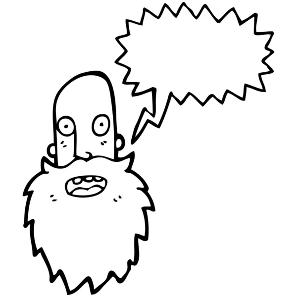 长胡子的男人 — 图库矢量图片