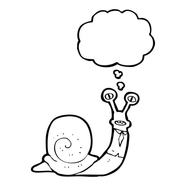 Caracol con burbuja del habla — Vector de stock