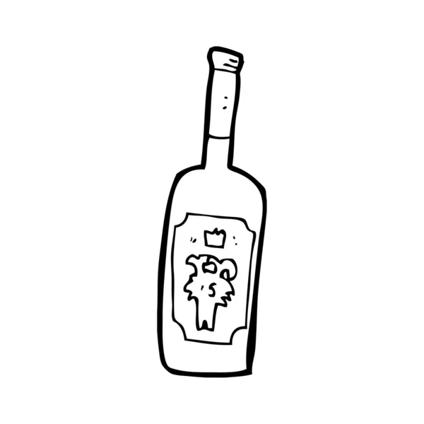 Botella de vino — Vector de stock