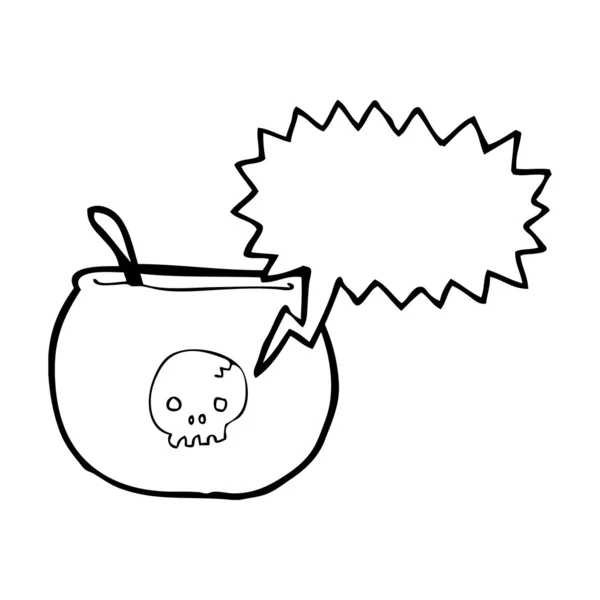 Spooky cauldron — Stock Vector