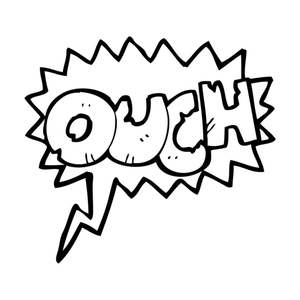 Ouch comic book shout — Stock Vector