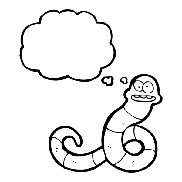 Serpente com bolha de pensamento —  Vetores de Stock
