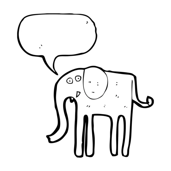 Grappige olifant — Stockvector