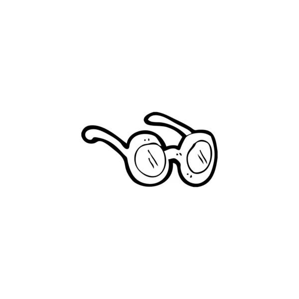 black and white cartoon sunglasses — Stock Vector © lineartestpilot