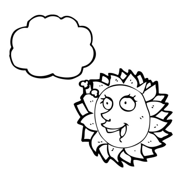 Slunečnice obličej — Stockový vektor