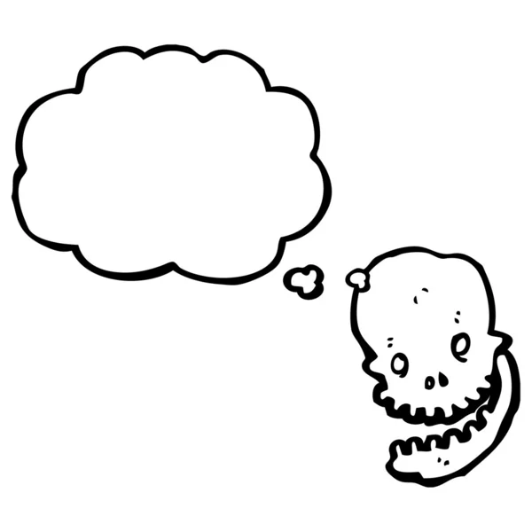 Spooky schedel — Stockvector