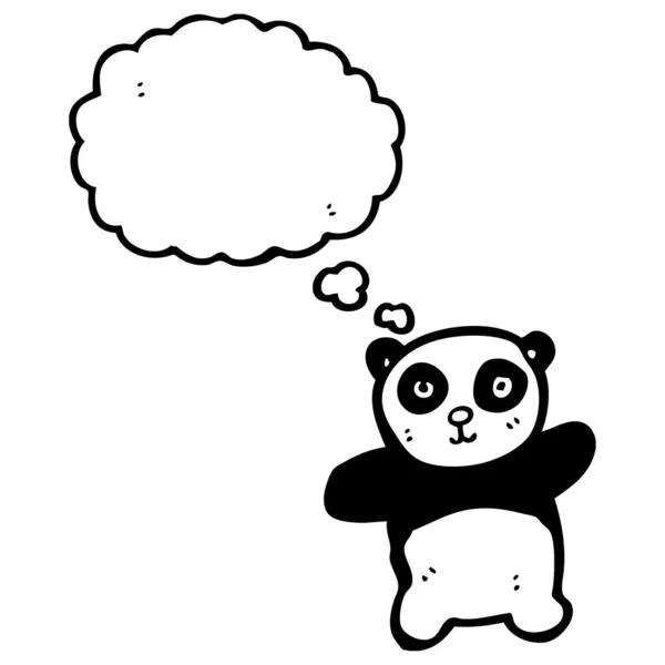 Panda with speech bubble — Stock Vector