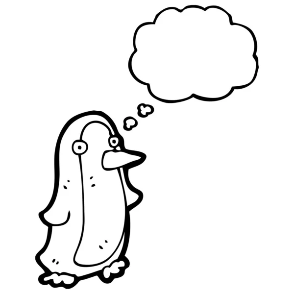 Pinguin mit Sprechblase — Stockvektor