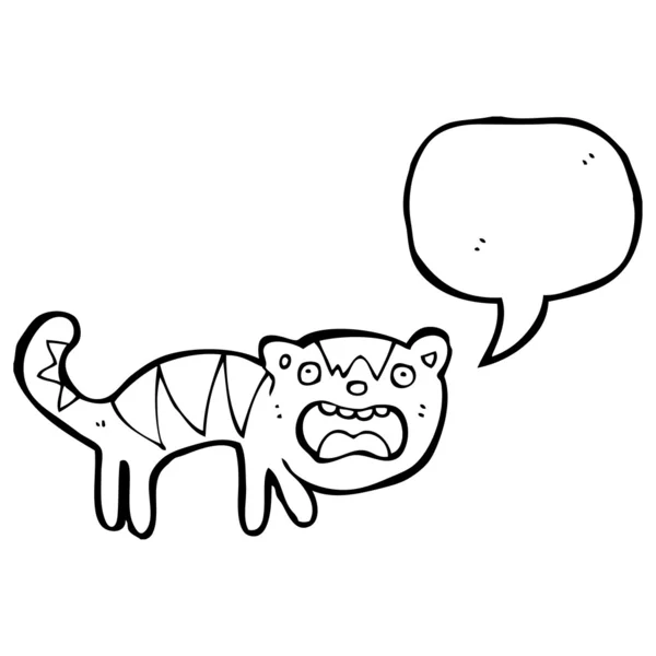 Tigre asustado. — Archivo Imágenes Vectoriales