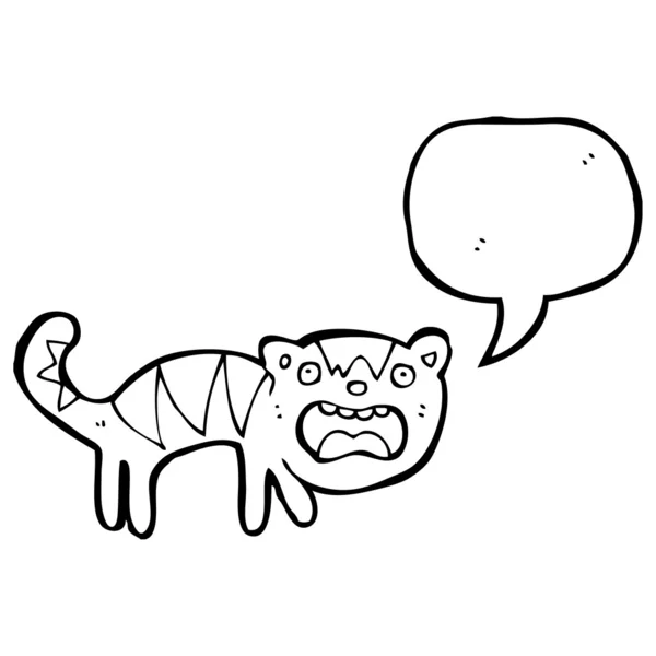 Tigre asustado. — Vector de stock