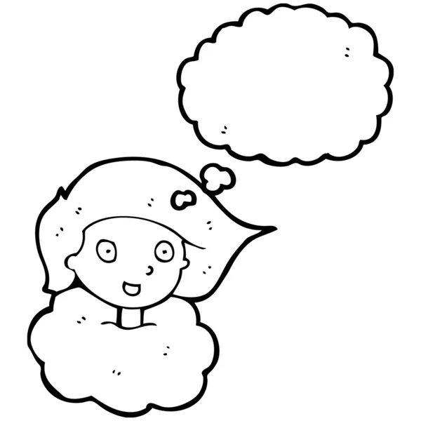 Cabeza en Nubes — Vector de stock